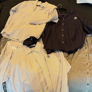 (5) large men dress shirts